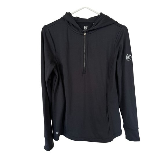 EPNY GOLF Sweaters - NWT Epny Golf EP New York Hooded Zip Pullover Black Woman's Medium UV50 |‎ z1